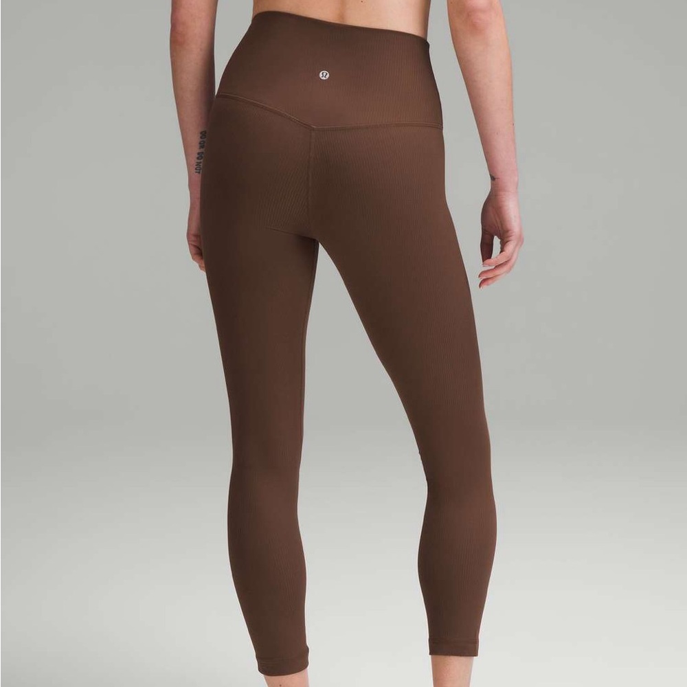 Lululemon Align Ribbed High-Rise Pant 25" (Java) - Picture 2 of 9